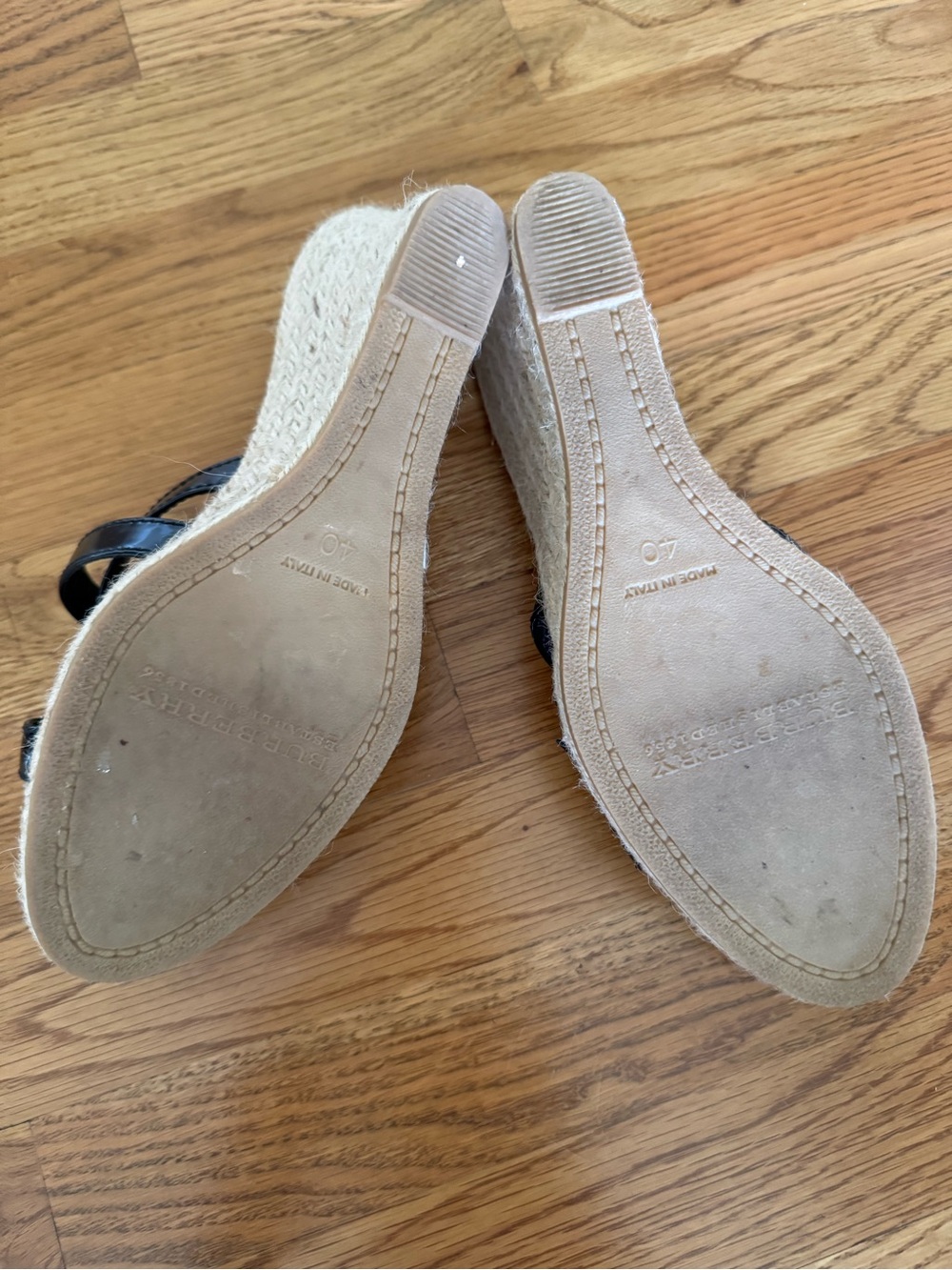 Burberry Black Patent Slide Mules with Signature Check Trim - Picture 6 of 7